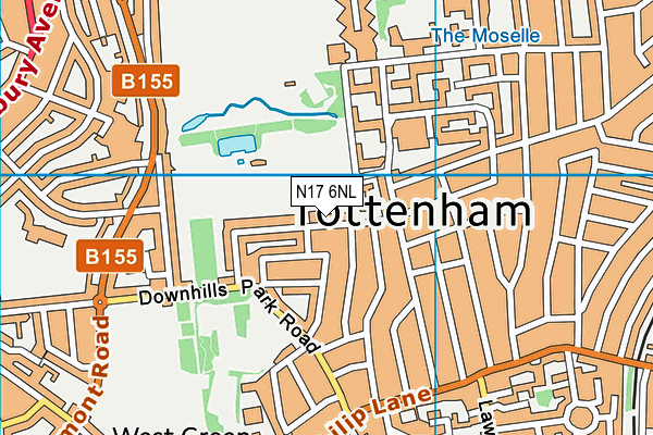 N17 6NL map - OS VectorMap District (Ordnance Survey) N17 6NL map - OS VectorMap District (Ordnance Survey)
