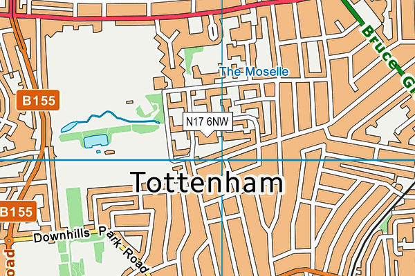 N17 6NW map - OS VectorMap District (Ordnance Survey) N17 6NW map - OS VectorMap District (Ordnance Survey)