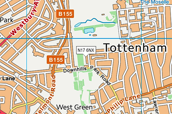 N17 6NX map - OS VectorMap District (Ordnance Survey) N17 6NX map - OS VectorMap District (Ordnance Survey)
