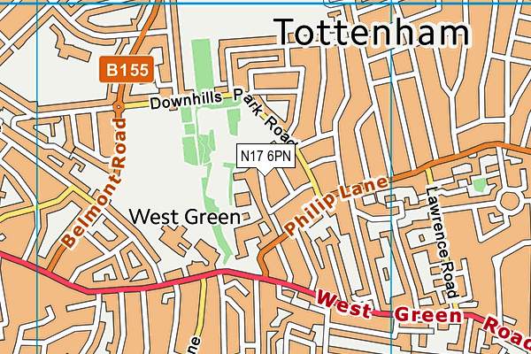 N17 6PN map - OS VectorMap District (Ordnance Survey) N17 6PN map - OS VectorMap District (Ordnance Survey)