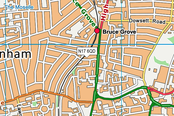 N17 6QD map - OS VectorMap District (Ordnance Survey) N17 6QD map - OS VectorMap District (Ordnance Survey)