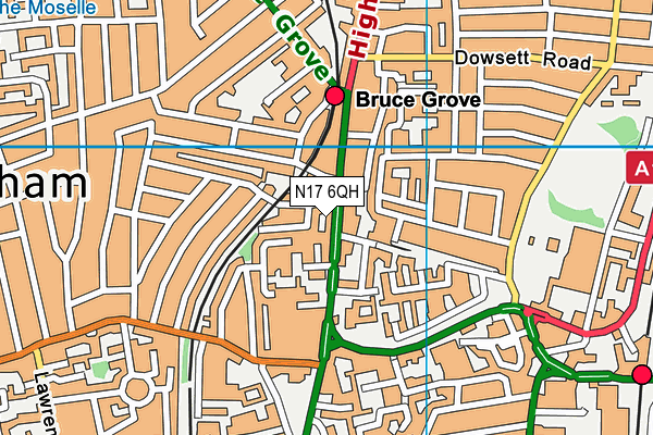 N17 6QH map - OS VectorMap District (Ordnance Survey) N17 6QH map - OS VectorMap District (Ordnance Survey)
