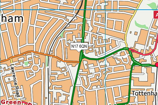 N17 6QN map - OS VectorMap District (Ordnance Survey) N17 6QN map - OS VectorMap District (Ordnance Survey)