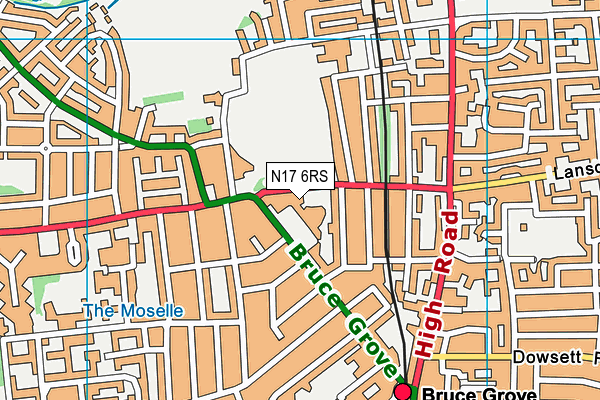 N17 6RS map - OS VectorMap District (Ordnance Survey) N17 6RS map - OS VectorMap District (Ordnance Survey)