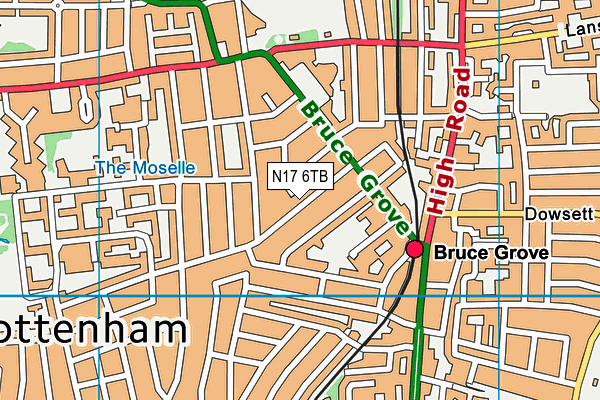 N17 6TB map - OS VectorMap District (Ordnance Survey) N17 6TB map - OS VectorMap District (Ordnance Survey)