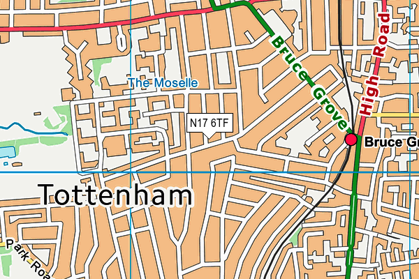 N17 6TF map - OS VectorMap District (Ordnance Survey) N17 6TF map - OS VectorMap District (Ordnance Survey)