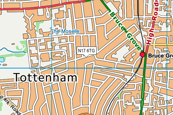 N17 6TG map - OS VectorMap District (Ordnance Survey) N17 6TG map - OS VectorMap District (Ordnance Survey)