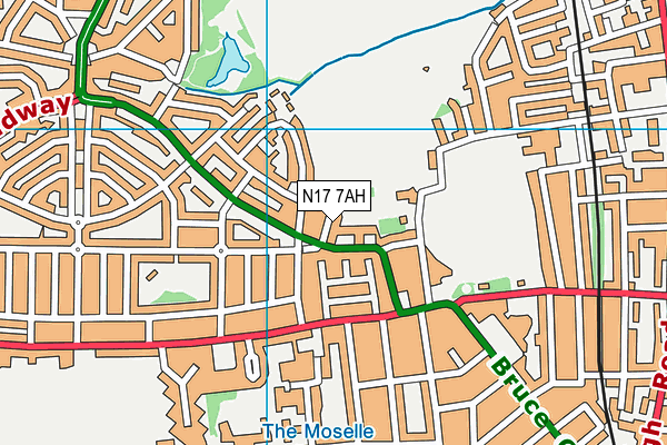 N17 7AH map - OS VectorMap District (Ordnance Survey) N17 7AH map - OS VectorMap District (Ordnance Survey)