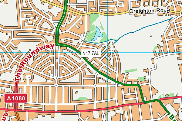 N17 7AL map - OS VectorMap District (Ordnance Survey) N17 7AL map - OS VectorMap District (Ordnance Survey)