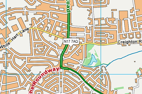 N17 7AQ map - OS VectorMap District (Ordnance Survey) N17 7AQ map - OS VectorMap District (Ordnance Survey)