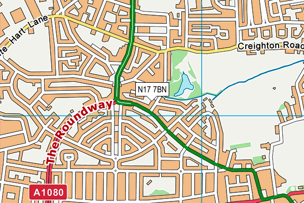 N17 7BN map - OS VectorMap District (Ordnance Survey) N17 7BN map - OS VectorMap District (Ordnance Survey)