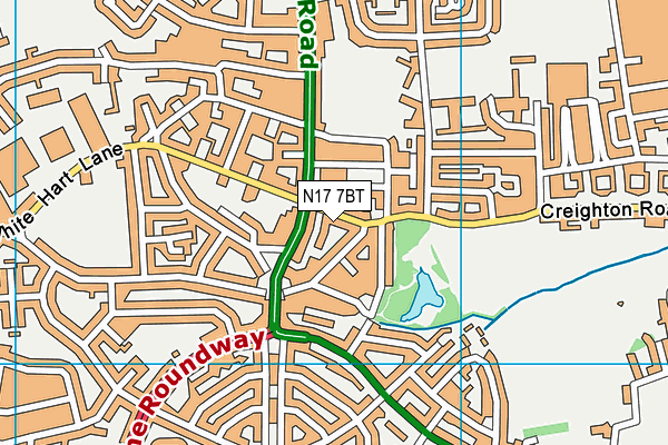 N17 7BT map - OS VectorMap District (Ordnance Survey) N17 7BT map - OS VectorMap District (Ordnance Survey)
