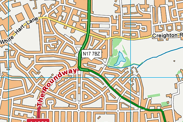 N17 7BZ map - OS VectorMap District (Ordnance Survey) N17 7BZ map - OS VectorMap District (Ordnance Survey)