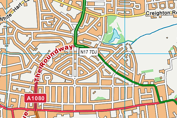 N17 7DJ map - OS VectorMap District (Ordnance Survey) N17 7DJ map - OS VectorMap District (Ordnance Survey)