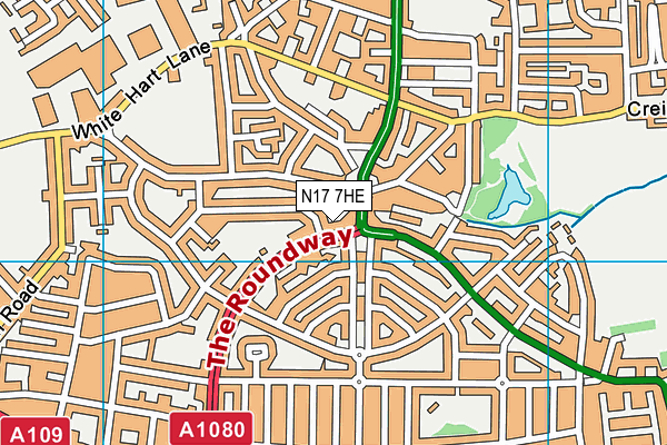 N17 7HE map - OS VectorMap District (Ordnance Survey) N17 7HE map - OS VectorMap District (Ordnance Survey)