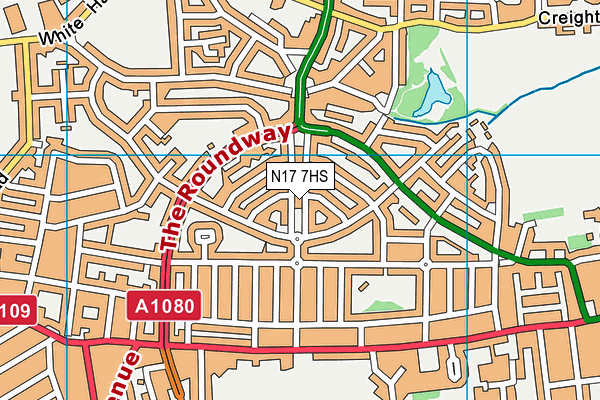 N17 7HS map - OS VectorMap District (Ordnance Survey) N17 7HS map - OS VectorMap District (Ordnance Survey)