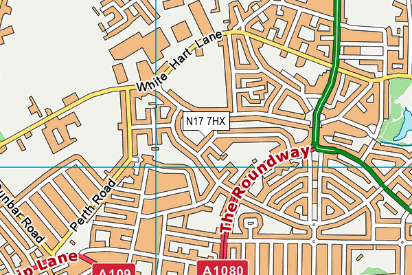 N17 7HX map - OS VectorMap District (Ordnance Survey) N17 7HX map - OS VectorMap District (Ordnance Survey)