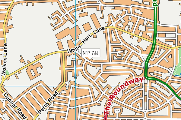 N17 7JJ map - OS VectorMap District (Ordnance Survey) N17 7JJ map - OS VectorMap District (Ordnance Survey)