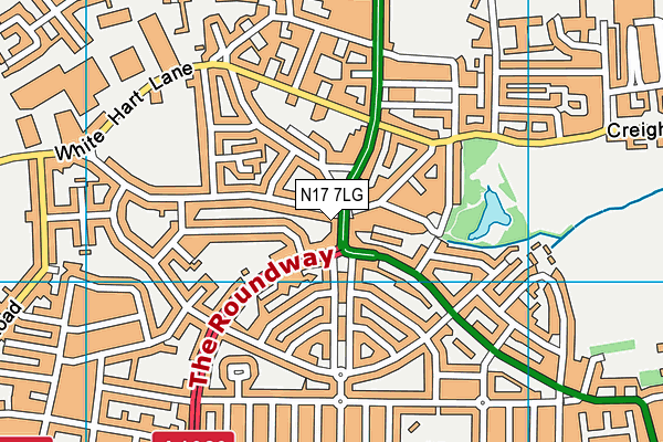 N17 7LG map - OS VectorMap District (Ordnance Survey) N17 7LG map - OS VectorMap District (Ordnance Survey)