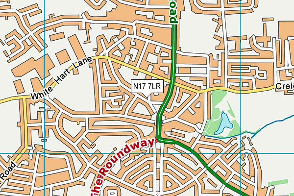 N17 7LR map - OS VectorMap District (Ordnance Survey) N17 7LR map - OS VectorMap District (Ordnance Survey)