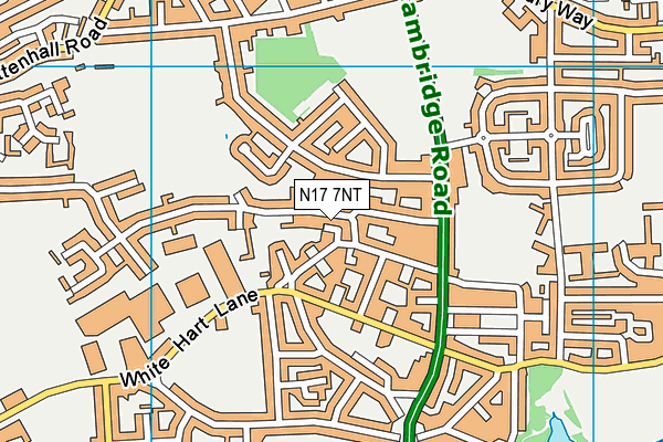 N17 7NT map - OS VectorMap District (Ordnance Survey) N17 7NT map - OS VectorMap District (Ordnance Survey)