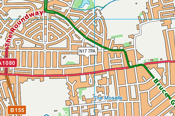 N17 7PA map - OS VectorMap District (Ordnance Survey) N17 7PA map - OS VectorMap District (Ordnance Survey)