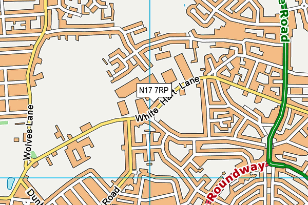 N17 7RP map - OS VectorMap District (Ordnance Survey) N17 7RP map - OS VectorMap District (Ordnance Survey)