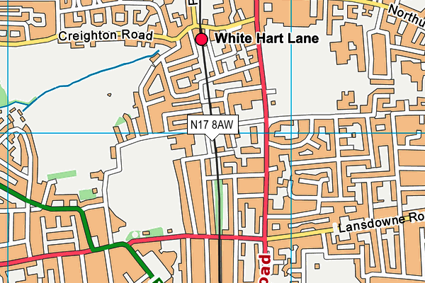 N17 8AW map - OS VectorMap District (Ordnance Survey) N17 8AW map - OS VectorMap District (Ordnance Survey)