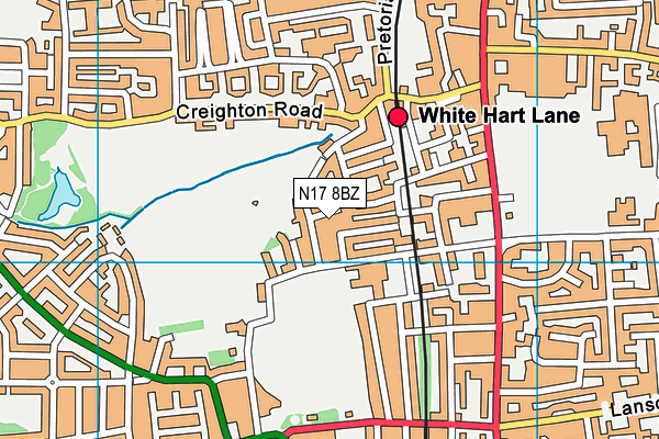 N17 8BZ map - OS VectorMap District (Ordnance Survey) N17 8BZ map - OS VectorMap District (Ordnance Survey)