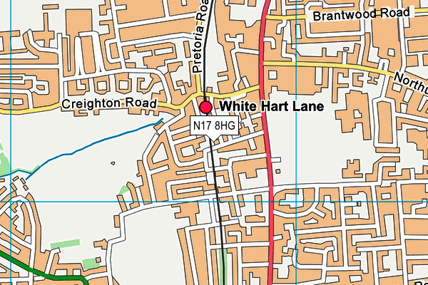 N17 8HG map - OS VectorMap District (Ordnance Survey) N17 8HG map - OS VectorMap District (Ordnance Survey)