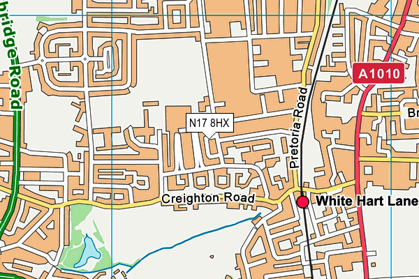 N17 8HX map - OS VectorMap District (Ordnance Survey) N17 8HX map - OS VectorMap District (Ordnance Survey)