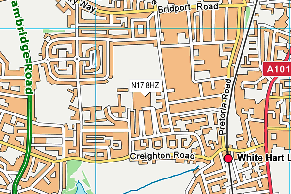 N17 8HZ map - OS VectorMap District (Ordnance Survey) N17 8HZ map - OS VectorMap District (Ordnance Survey)