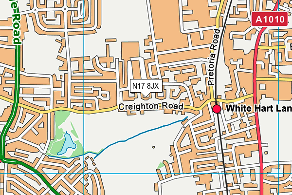 N17 8JX map - OS VectorMap District (Ordnance Survey) N17 8JX map - OS VectorMap District (Ordnance Survey)