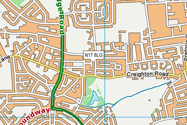 N17 8LG map - OS VectorMap District (Ordnance Survey) N17 8LG map - OS VectorMap District (Ordnance Survey)