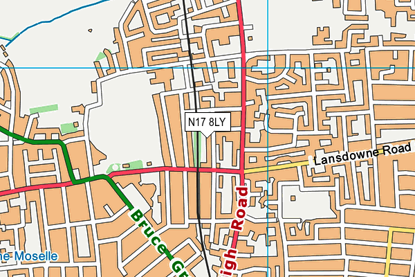 N17 8LY map - OS VectorMap District (Ordnance Survey) N17 8LY map - OS VectorMap District (Ordnance Survey)