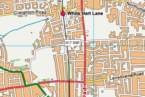 N17 8NR map - OS VectorMap District (Ordnance Survey)