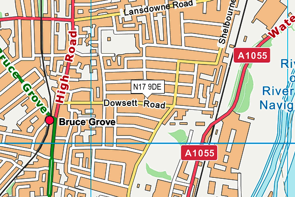N17 9DE map - OS VectorMap District (Ordnance Survey) N17 9DE map - OS VectorMap District (Ordnance Survey)
