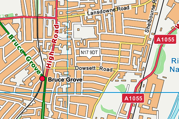 N17 9DT map - OS VectorMap District (Ordnance Survey) N17 9DT map - OS VectorMap District (Ordnance Survey)