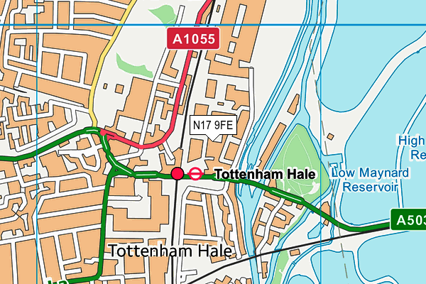 N17 9FE map - OS VectorMap District (Ordnance Survey) N17 9FE map - OS VectorMap District (Ordnance Survey)