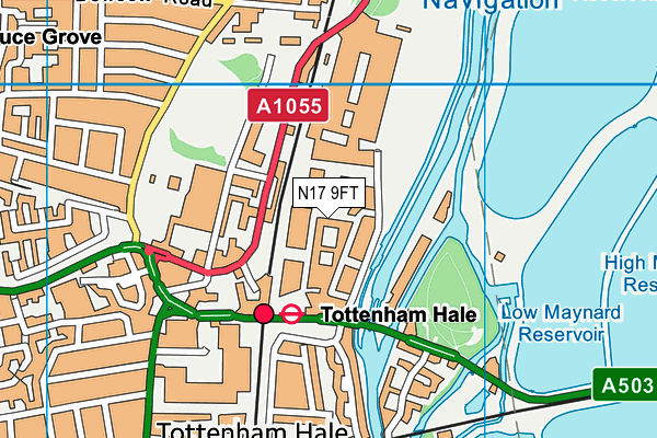 N17 9FT map - OS VectorMap District (Ordnance Survey) N17 9FT map - OS VectorMap District (Ordnance Survey)