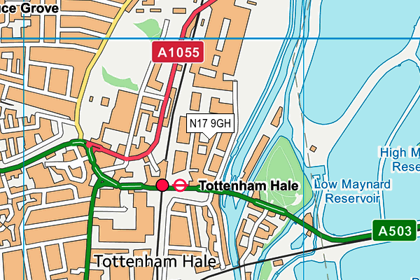 N17 9GH map - OS VectorMap District (Ordnance Survey) N17 9GH map - OS VectorMap District (Ordnance Survey)
