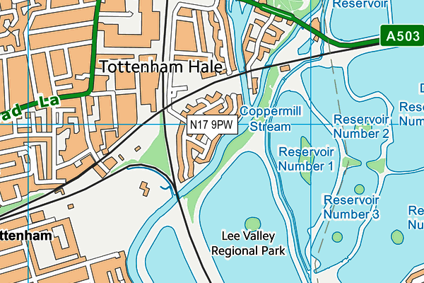 N17 9PW map - OS VectorMap District (Ordnance Survey) N17 9PW map - OS VectorMap District (Ordnance Survey)
