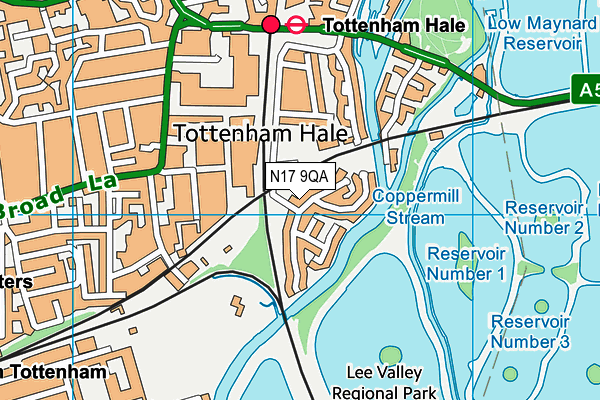 N17 9QA map - OS VectorMap District (Ordnance Survey) N17 9QA map - OS VectorMap District (Ordnance Survey)