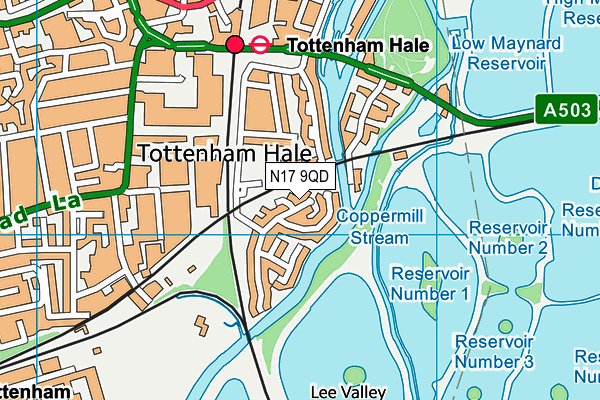 N17 9QD map - OS VectorMap District (Ordnance Survey) N17 9QD map - OS VectorMap District (Ordnance Survey)