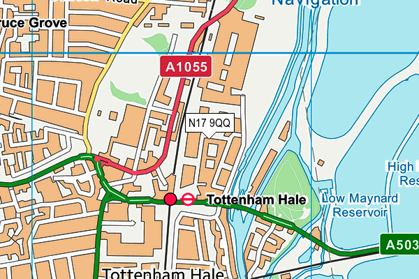 N17 9QQ map - OS VectorMap District (Ordnance Survey)
