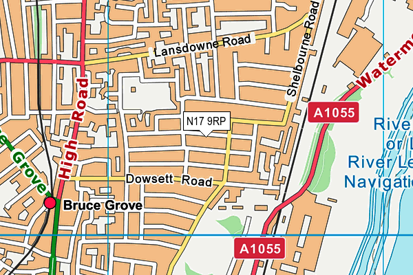 N17 9RP map - OS VectorMap District (Ordnance Survey) N17 9RP map - OS VectorMap District (Ordnance Survey)
