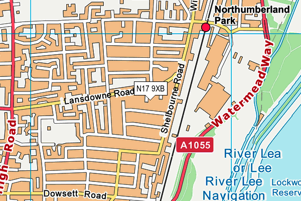 N17 9XB map - OS VectorMap District (Ordnance Survey) N17 9XB map - OS VectorMap District (Ordnance Survey)