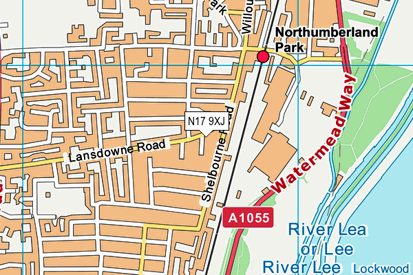N17 9XJ map - OS VectorMap District (Ordnance Survey) N17 9XJ map - OS VectorMap District (Ordnance Survey)