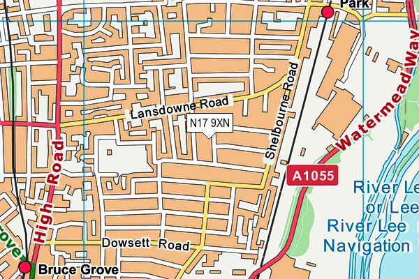 N17 9XN map - OS VectorMap District (Ordnance Survey) N17 9XN map - OS VectorMap District (Ordnance Survey)