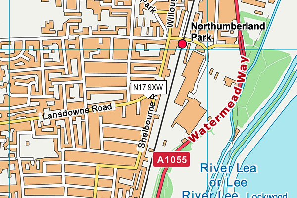 N17 9XW map - OS VectorMap District (Ordnance Survey) N17 9XW map - OS VectorMap District (Ordnance Survey)
